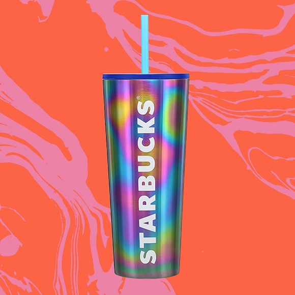 Starbucks 2023 Fluorescent Rainbow Tumbler with Straw (24 oz) - Picture 5 of 5